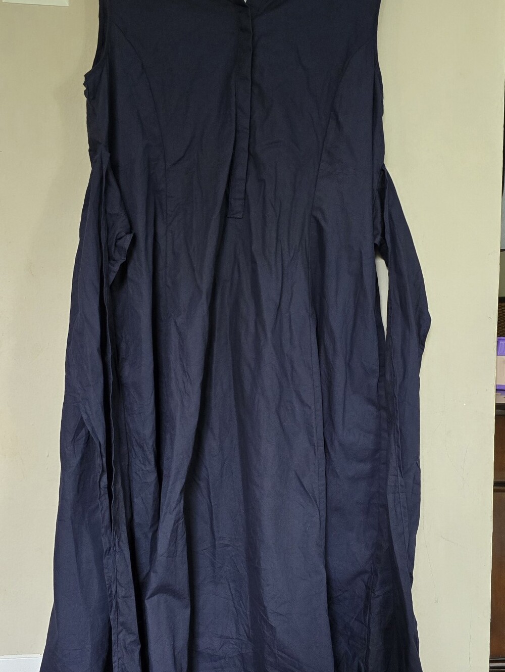 Banana Republic Navy Button-Front Shirt Dress - Picture 3 of 13